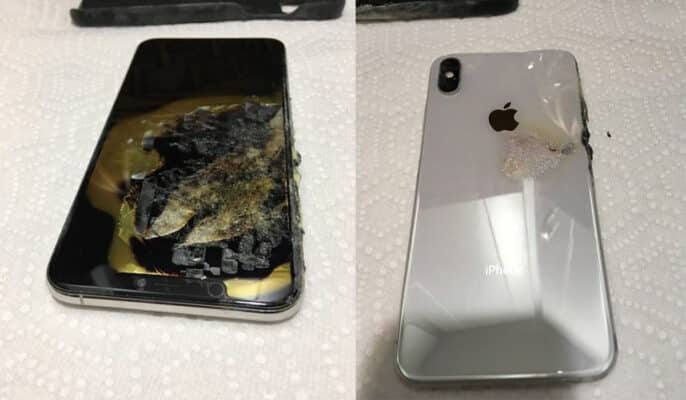 Iphone XS Max Exploded and Burned Image