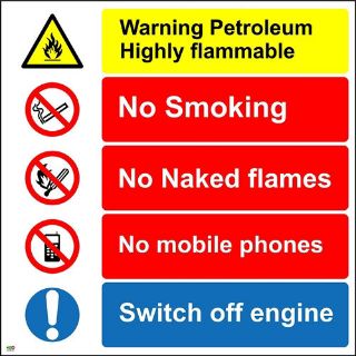 Petrol Pump Warning Sign Ireland