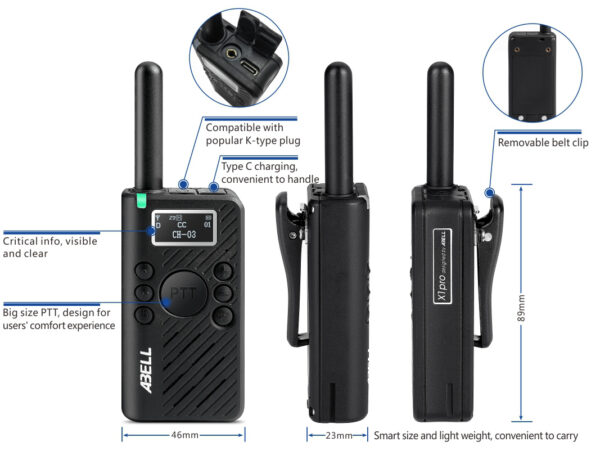 Abell X1 Pro Compact Business Walkie Talkie - Image 2