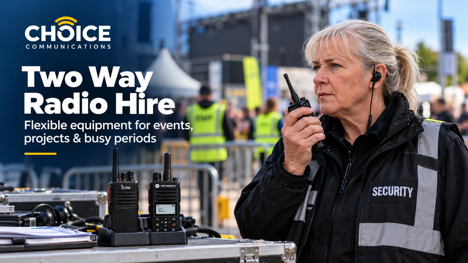 Two way radio hire for events, projects and busy periods in Ireland